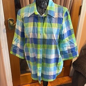 Blair Blue and Green Plaid Shirt